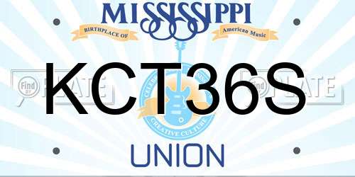 KCT36S Mississippi License Plate