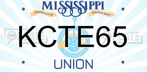 KCTE65 Mississippi License Plate