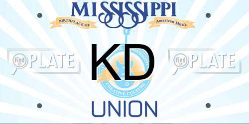 KD Mississippi License Plate
