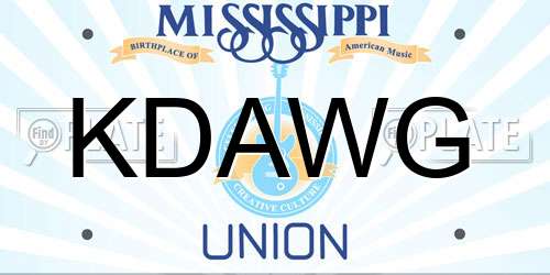 KDAWG Mississippi License Plate