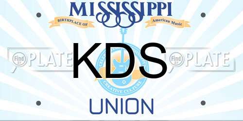 KDS Mississippi License Plate