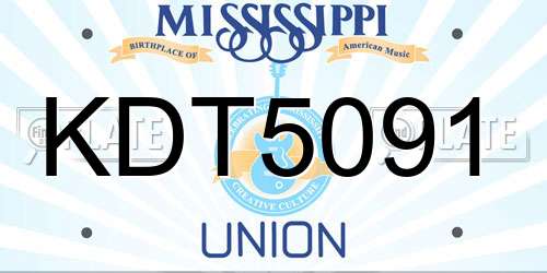 KDT5091 Mississippi License Plate