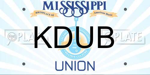 KDUB Mississippi License Plate