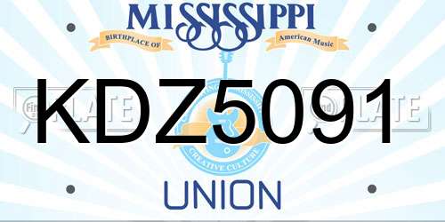 KDZ5091 Mississippi License Plate