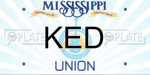 KED Mississippi License Plate