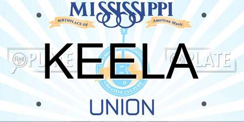 KEELA Mississippi License Plate