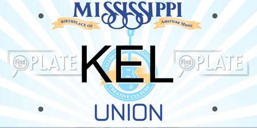 KEL Mississippi License Plate