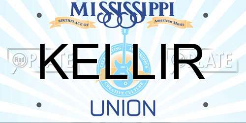 KELLIR Mississippi License Plate
