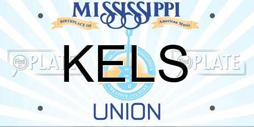 KELS Mississippi License Plate