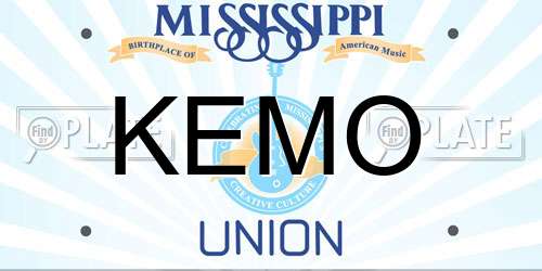 KEMO Mississippi License Plate