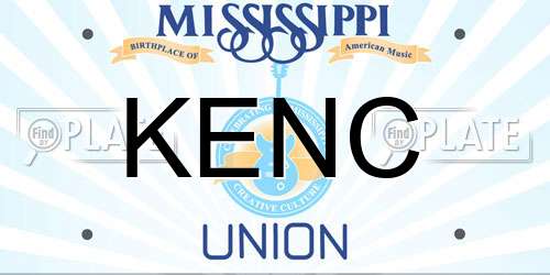 KENC Mississippi License Plate