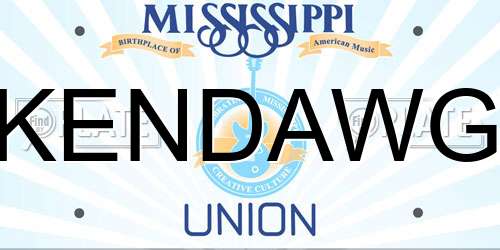 KENDAWG Mississippi License Plate