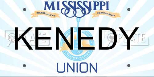 KENEDY Mississippi License Plate