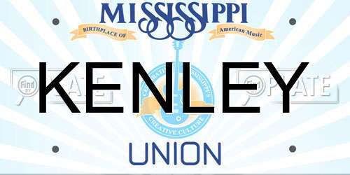 KENLEY Mississippi License Plate