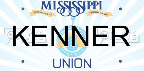 KENNER Mississippi License Plate