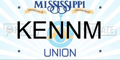 KENNM Mississippi License Plate