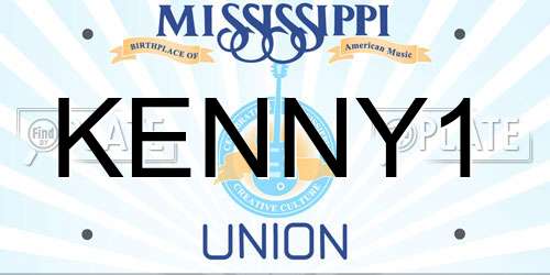 KENNY1 Mississippi License Plate