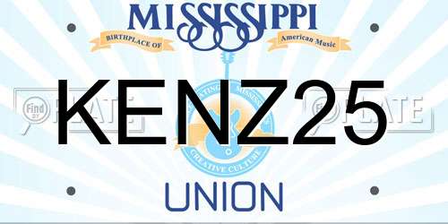 KENZ25 Mississippi License Plate