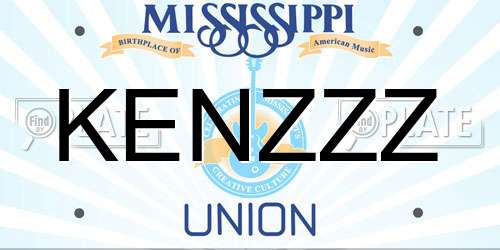 KENZZZ Mississippi License Plate