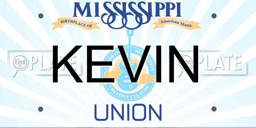 KEVIN Mississippi License Plate