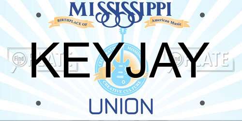 KEYJAY Mississippi License Plate