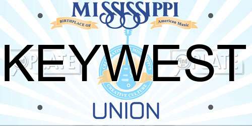 KEYWEST Mississippi License Plate