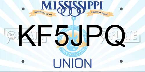 KF5JPQ Mississippi License Plate