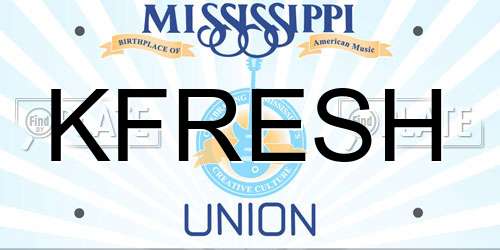 KFRESH Mississippi License Plate