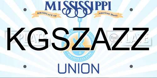 KGSZAZZ Mississippi License Plate