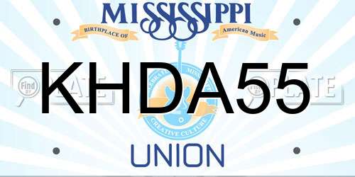 KHDA55 Mississippi License Plate