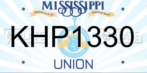 KHP1330 Mississippi License Plate