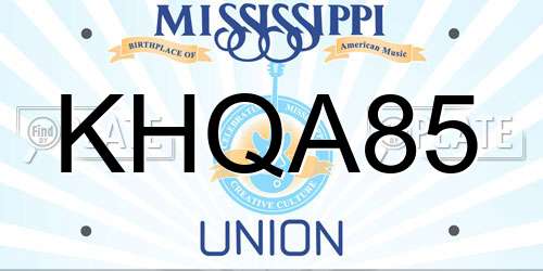 KHQA85 Mississippi License Plate