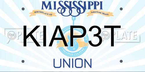 KIAP3T Mississippi License Plate