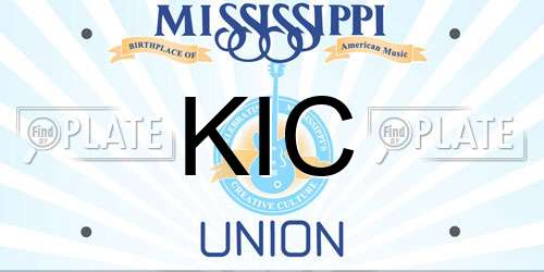 KIC Mississippi License Plate