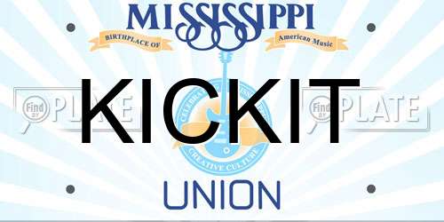 KICKIT Mississippi License Plate