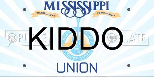 KIDDO Mississippi License Plate