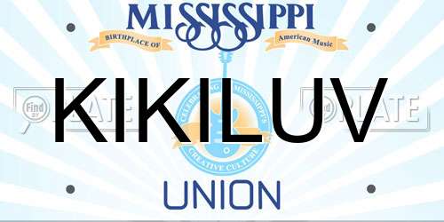 KIKILUV Mississippi License Plate