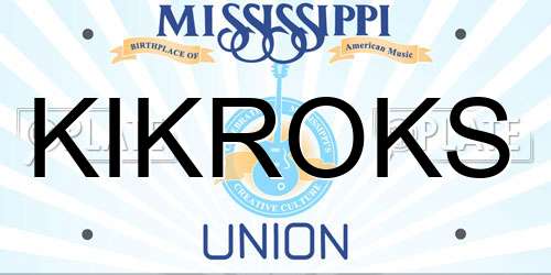KIKROKS Mississippi License Plate