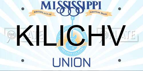 KILICHV Mississippi License Plate