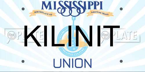 KILINIT Mississippi License Plate