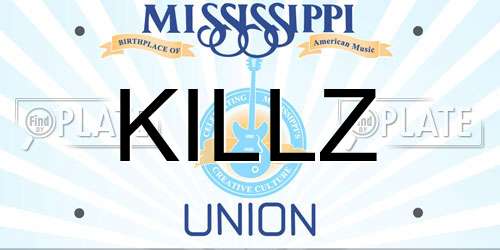 KILLZ Mississippi License Plate