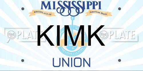 KIMK Mississippi License Plate