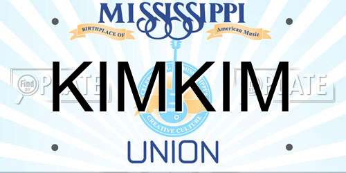 KIMKIM Mississippi License Plate
