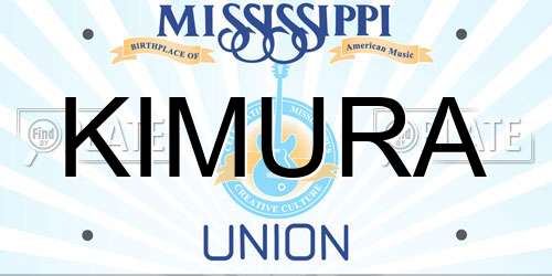 KIMURA Mississippi License Plate