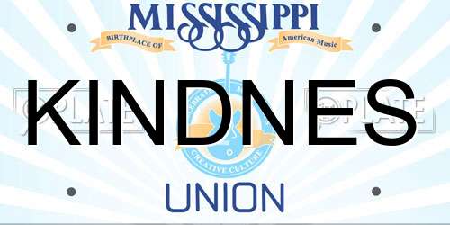 KINDNES Mississippi License Plate
