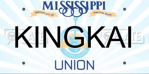 KINGKAI Mississippi License Plate