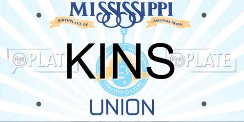 KINS Mississippi License Plate