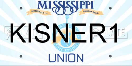 KISNER1 Mississippi License Plate
