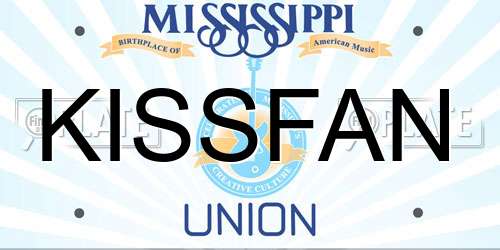 KISSFAN Mississippi License Plate