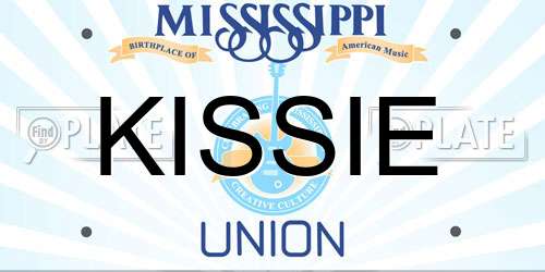 KISSIE Mississippi License Plate